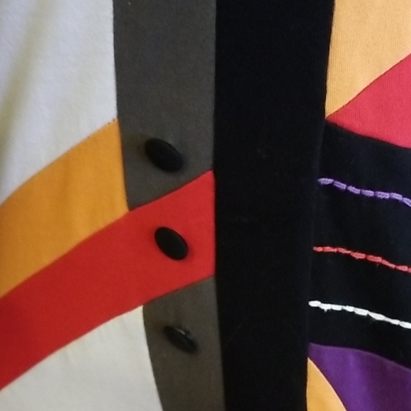 Retro Color-Block Knee-Length Dress - Picture 2 of 4